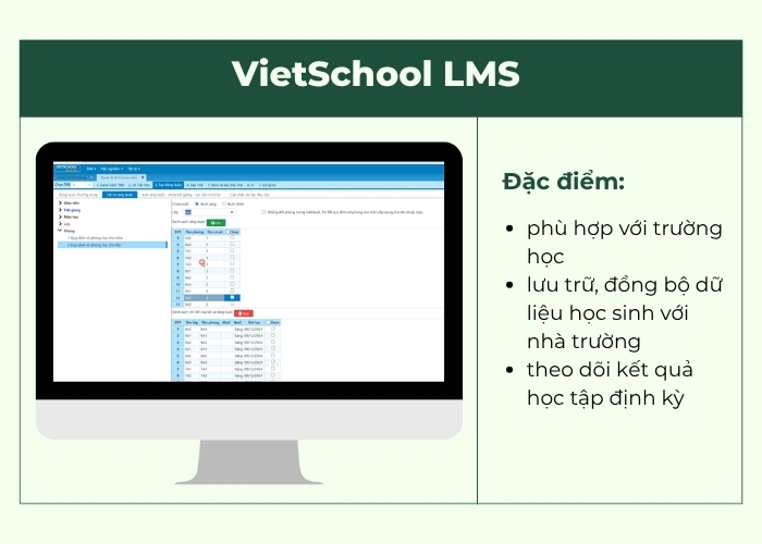 Phần mềm quản lý đánh giá học sinh VietSchool LMS