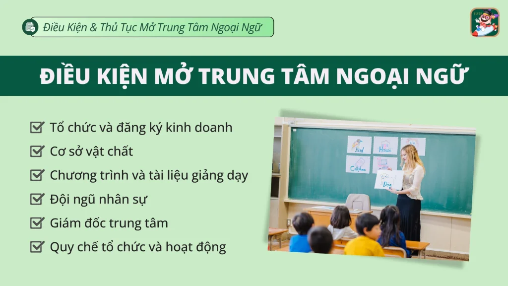 Điều kiện mở trung tâm ngoại ngữ