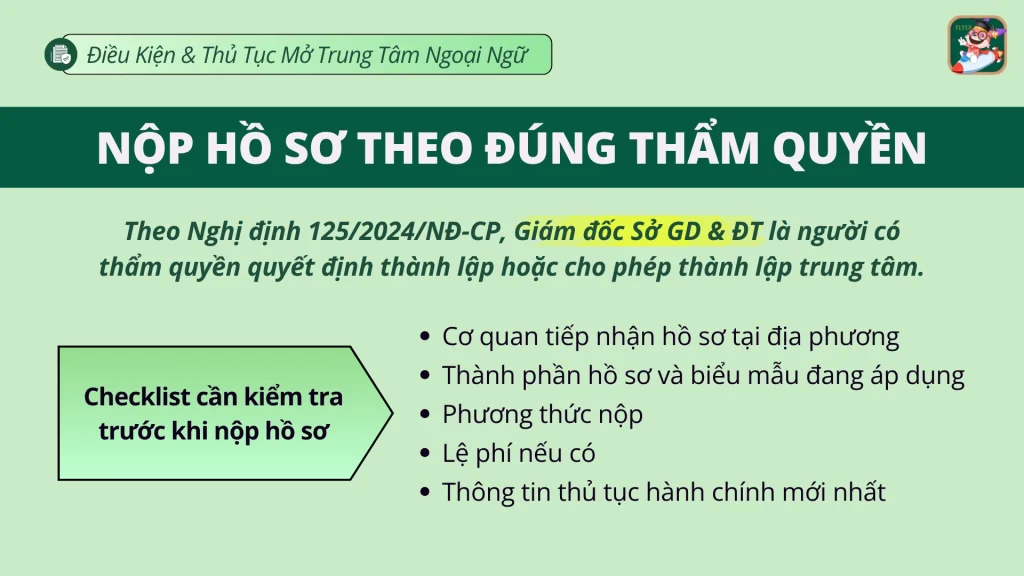 Lưu ý trước khi nộp hồ sơ mở trung tâm tiếng Anh