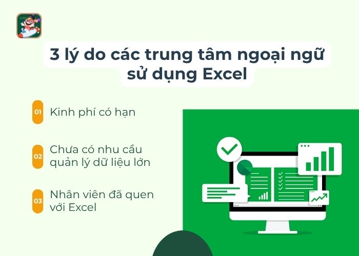 lý do nên quản lý trung tâm ngoại ngữ bằng excel 
