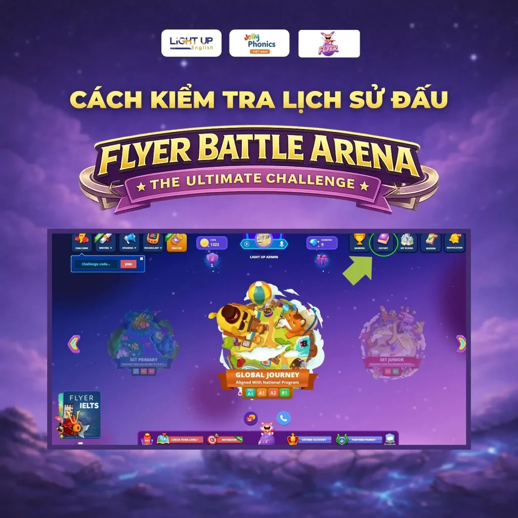 Light Up English ứng dụng Thách đấu FLYER 