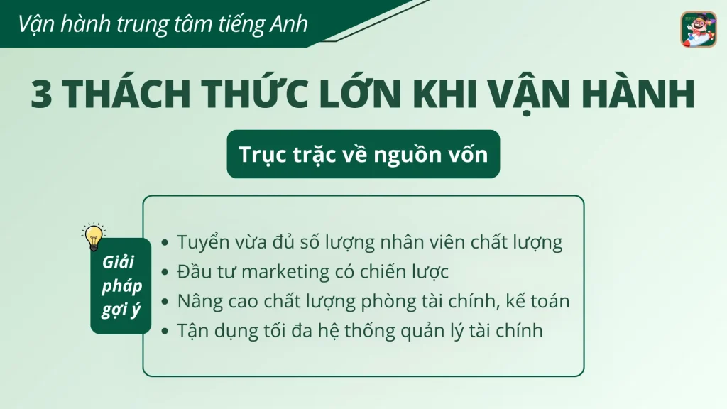 Thách thức khi vận hành trung tâm tiếng Anh mới mở