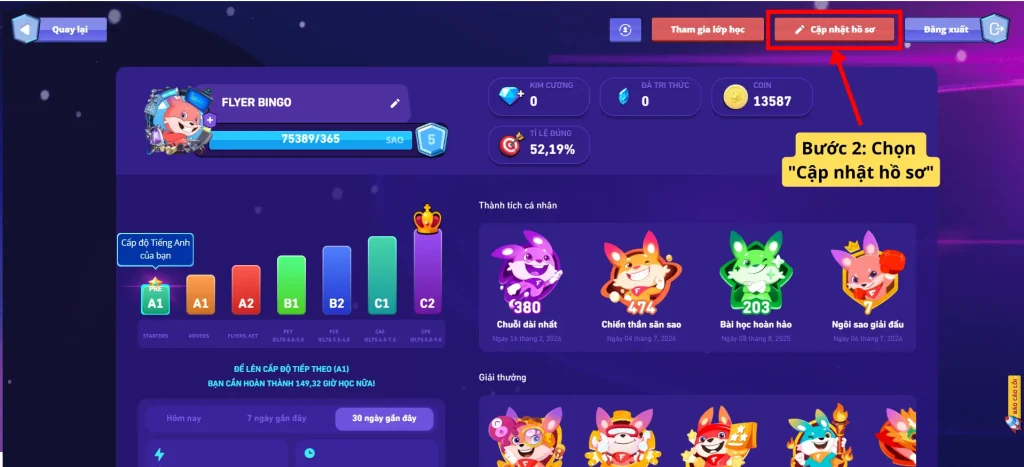 Bước 2 cập nhật email và sđt trên FLYER