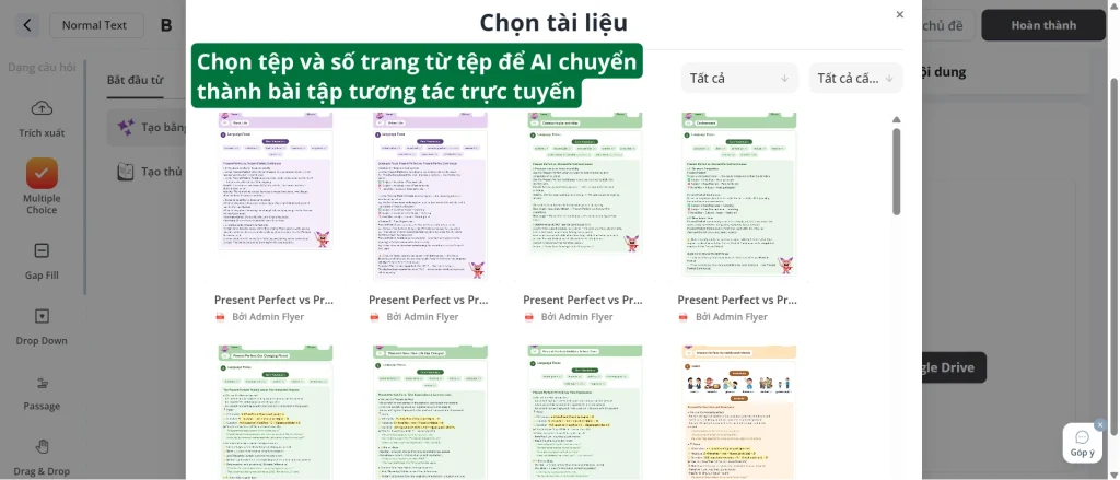 Bước 2 tạo bài bằng AI trên Teado