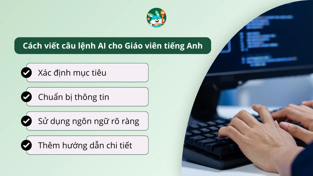 Cách viết câu lệnh AI cho giáo viên