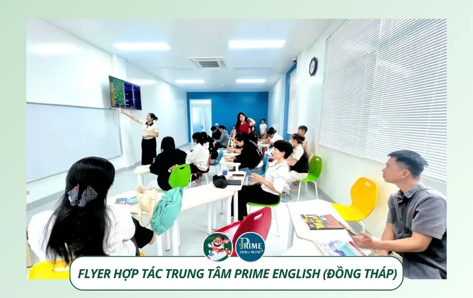 FLYER hợp tác trung tâm Prime English