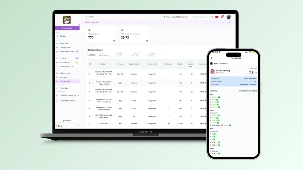 Giao diện FLYER LMS-R