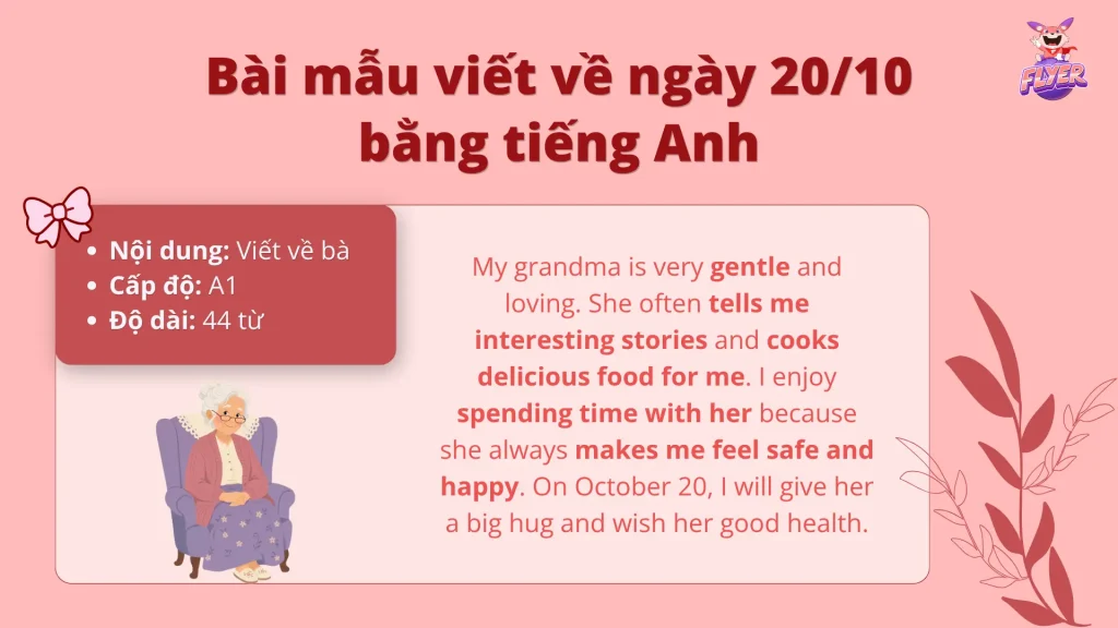 Đoạn văn mẫu viết về bà bằng tiếng Anh